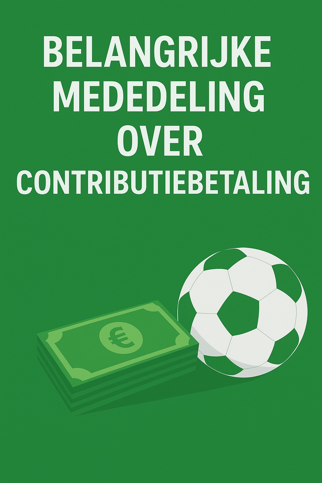Belangrijke mededeling over contributiebetaling