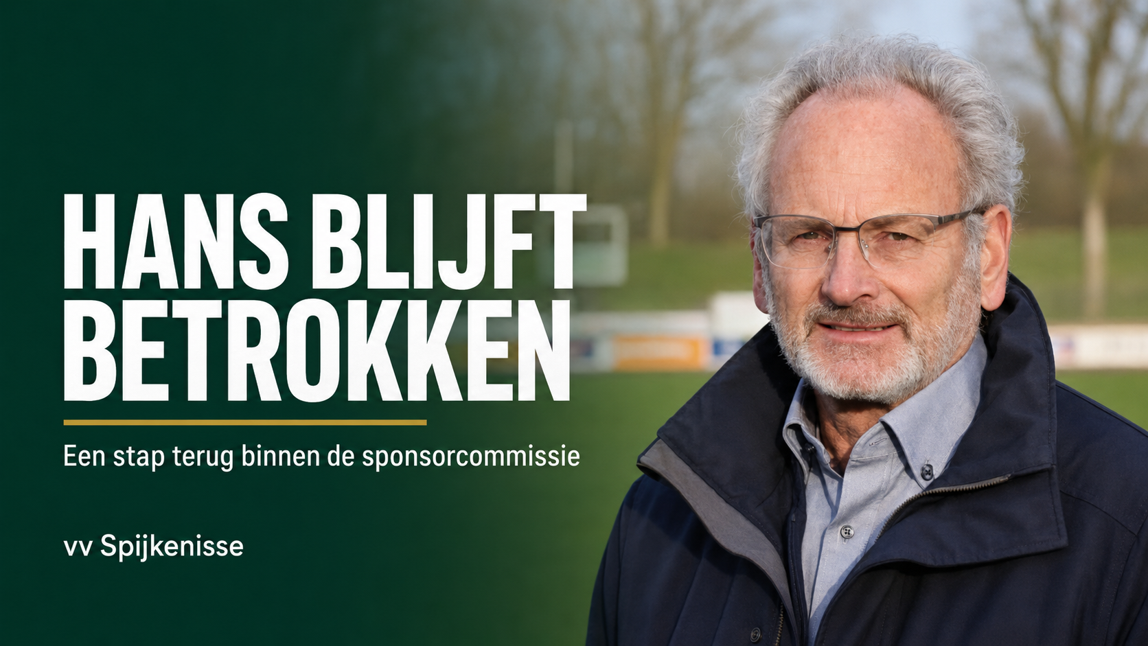 Hans Brekelmans doet een stap terug, maar blijft betrokken.