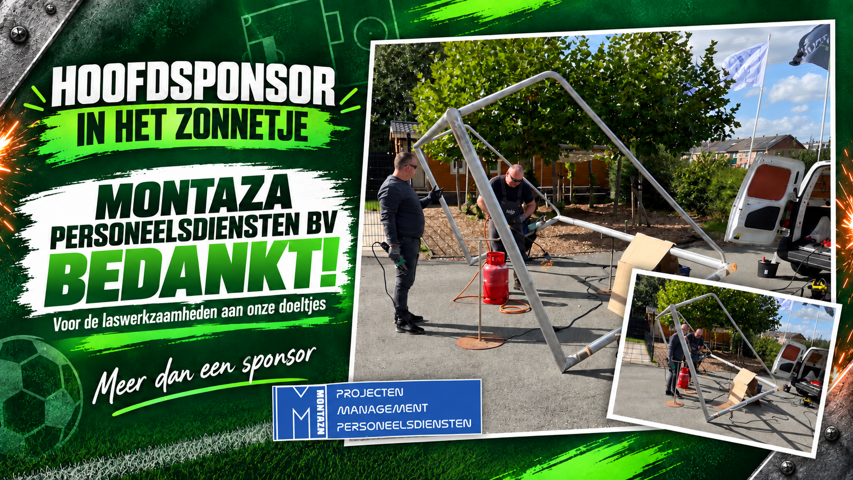 Hoofdsponsor in het zonnetje!