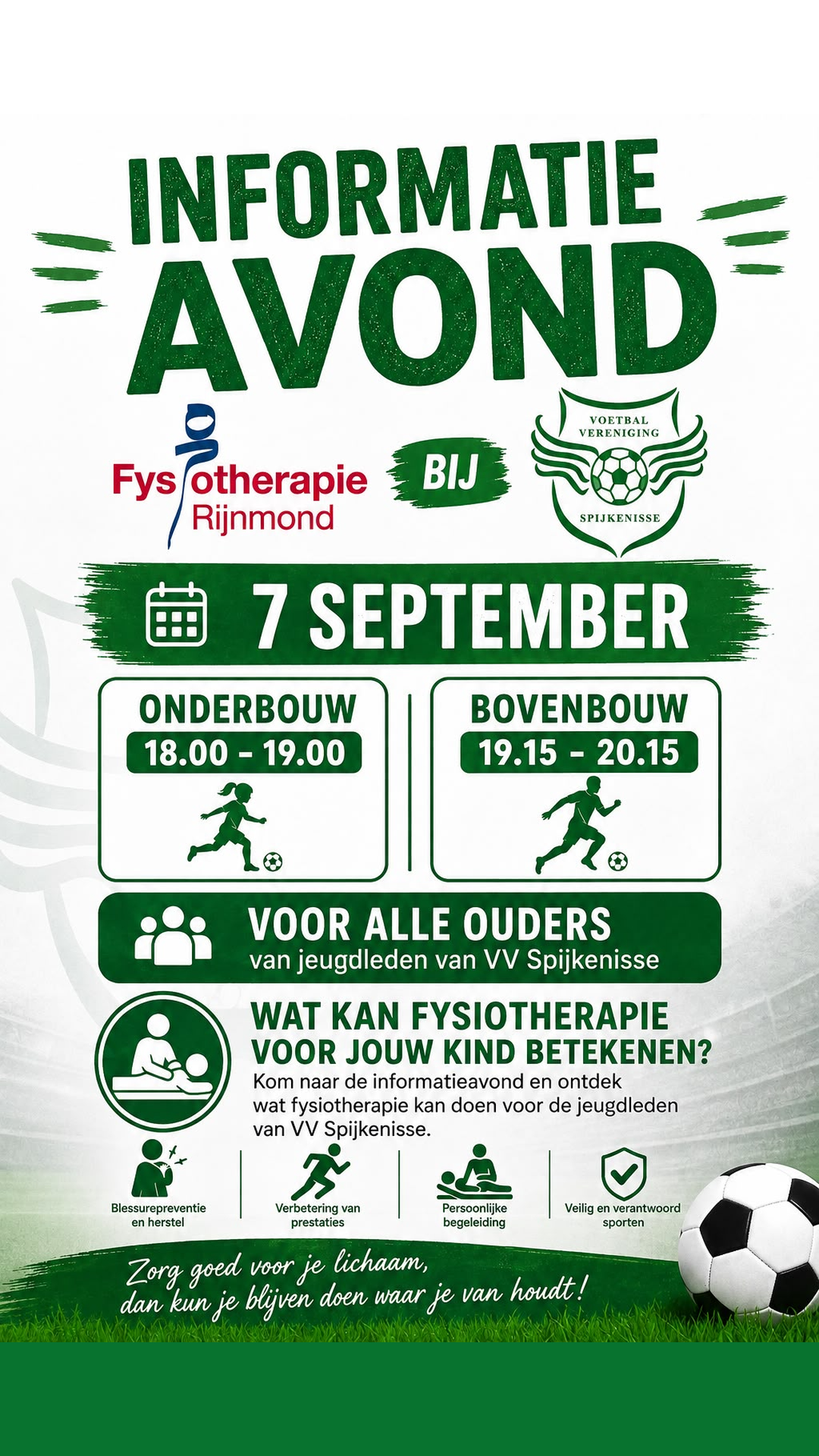 Informatieavond voor ouders van jeugdleden