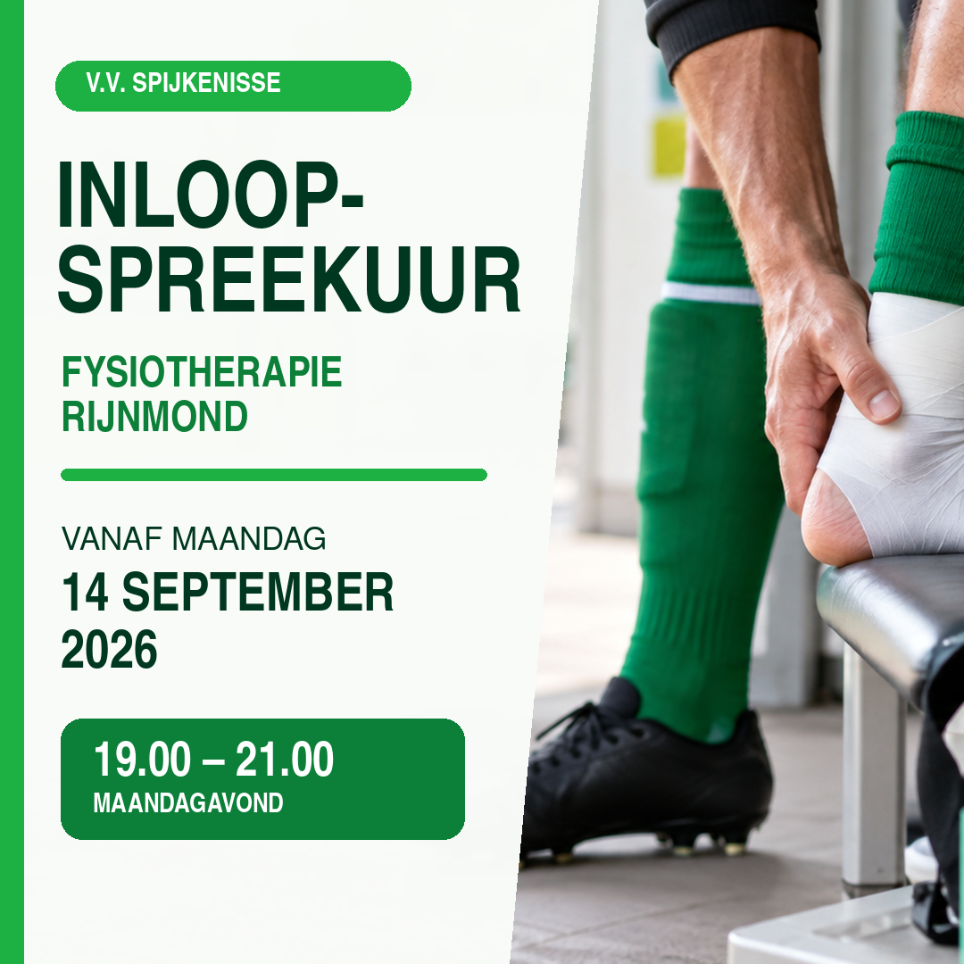 Inloopspreekuur Fysiotherapie Rijnmond bij v.v. Spijkenisse
