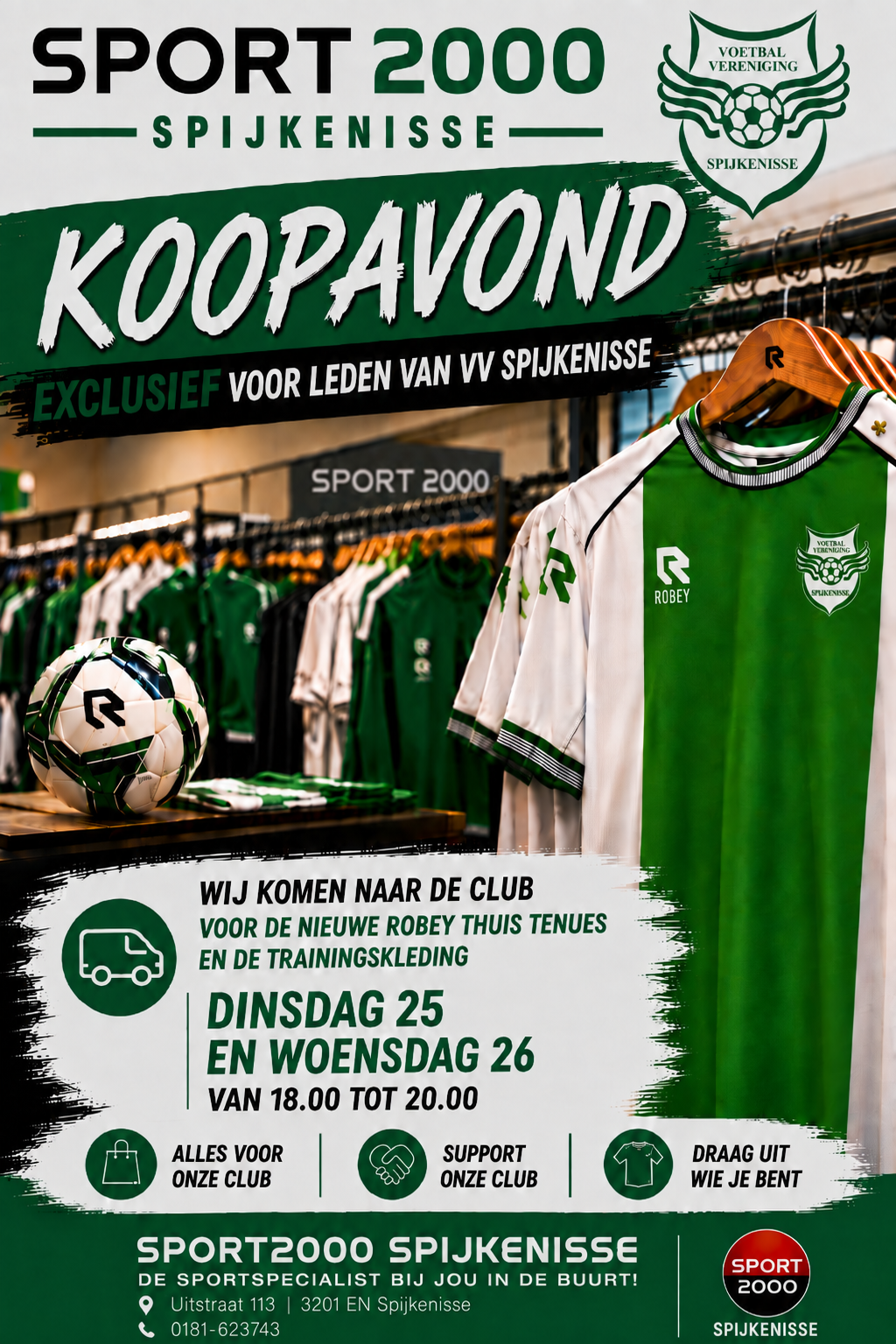Koopavond Robey clubkeding voor leden