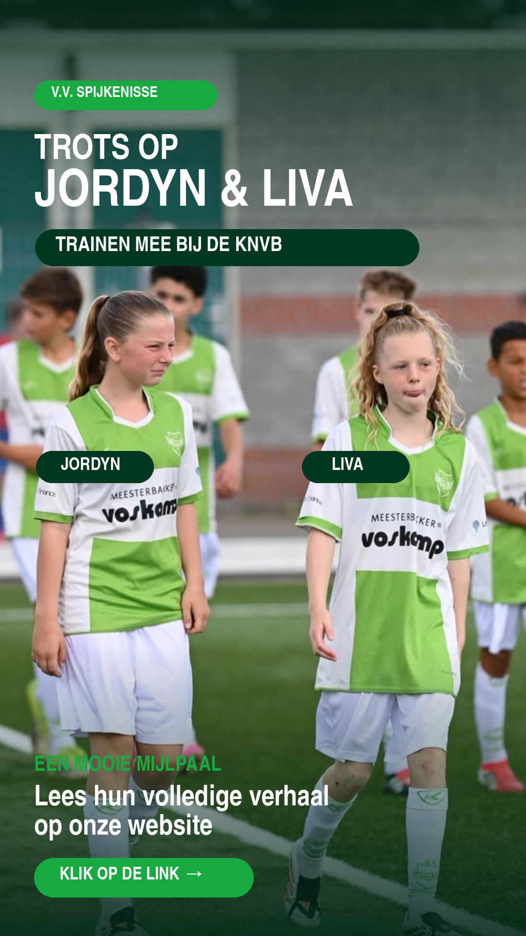 Mooie mijlpaal voor Jordyn en Liva bij de KNVB.