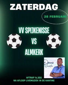 Spijkenisse hervat competitie thuis tegen Almkerk